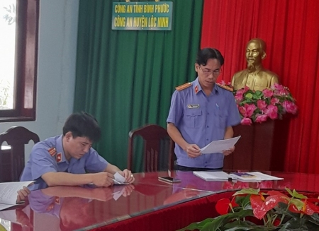 Viện kiểm sát nhân dân huyện Lộc Ninh trực tiếp kiểm sát việc tuân theo pháp luật trong công tác thi hành án hình sự