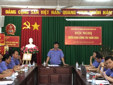 Viện Kiểm sát Đồng Phú tổ chức hội nghị triển khai kế hoạch công tác năm 2024