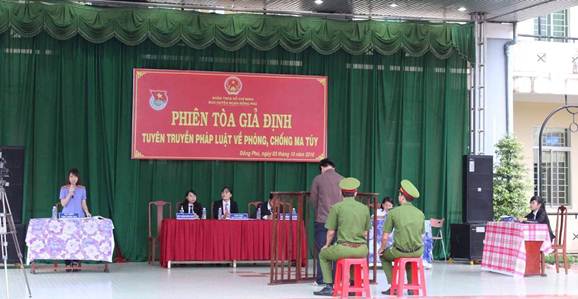 Chi đoàn tòa án - viện kiểm sát - thi hành án huyện Đồng Phú tổ chức phiên tòa giả định