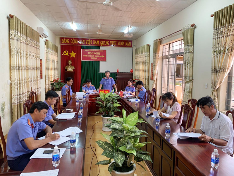 Viện kiểm sát nhân dân huyện Lộc Ninh tổ chức Hội nghị công chức và người lao động năm 2023