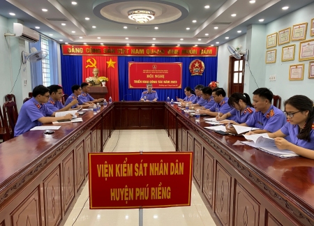 Viện Kiểm sát nhân dân huyện Phú Riềng tổ chức hội nghị triển khai công tác năm 2023