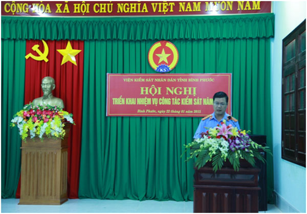 Đồng chí Phan Văn Phong phát biểu tại Hội nghị.