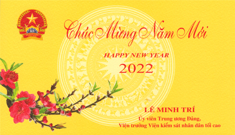 Thiệp chúc mừng năm mới 2022 của Viện trưởng VKSND tối cao